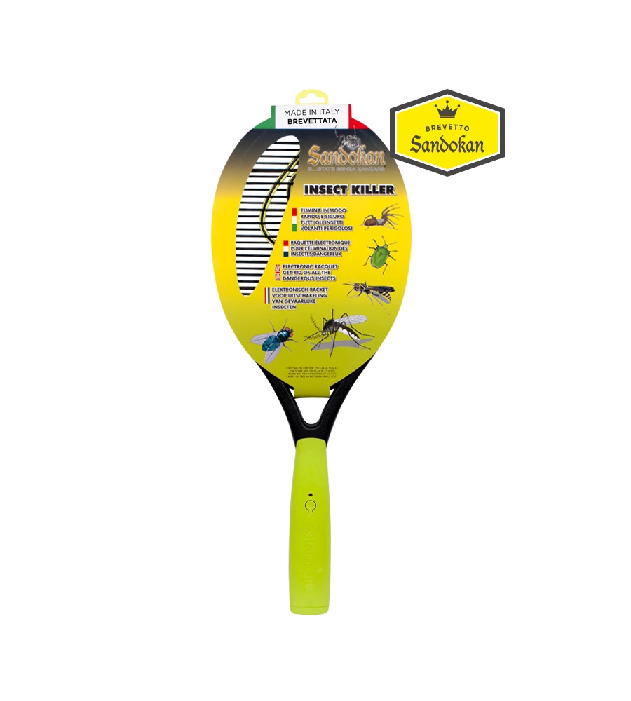 Racchetta elettrica fulmina zanzare sandokan 46x17 cm